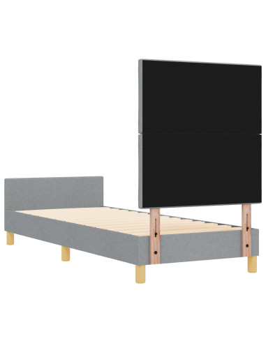 Struttura del letto Grigio chiaro 80 x 200 cm Tessuto