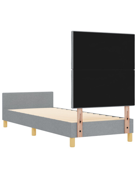 Struttura del letto Grigio chiaro 80 x 200 cm Tessuto