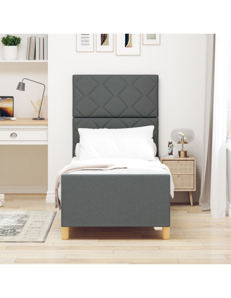 Struttura Letto  Grigio Scuro 80x200 cm Tessuto
