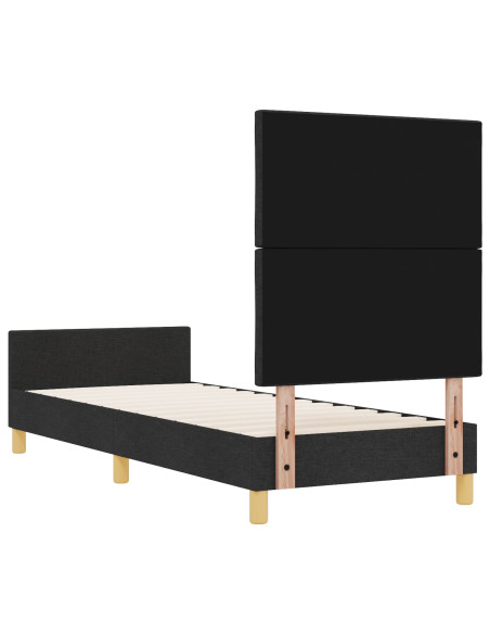 Struttura del letto nera 80x200 cm in tessuto di
