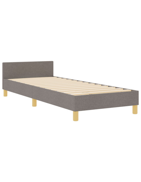 Letto  Taupe 80x200 cm in Tessuto