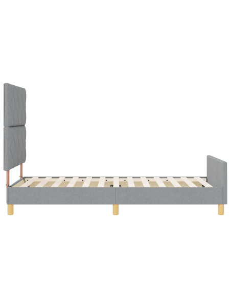 Struttura letto  grigio chiaro 90x190 cm in tessuto