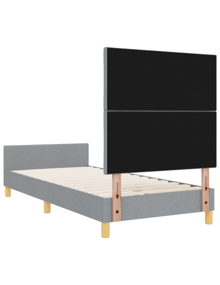 Rete letto  Grigio chiaro 90x200 cm Tessuto