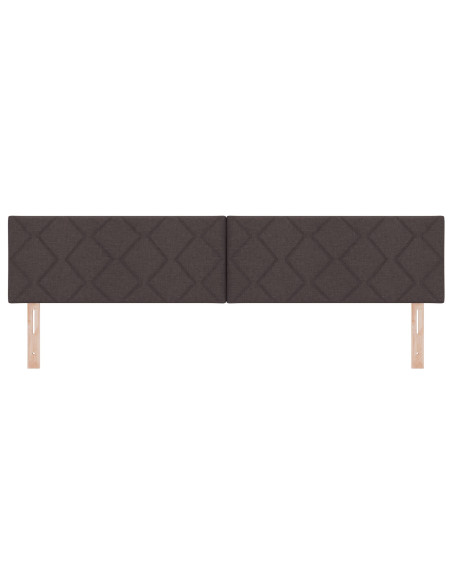 testiera  Design a Diamante Marrone Scuro 200 cm Tessuto