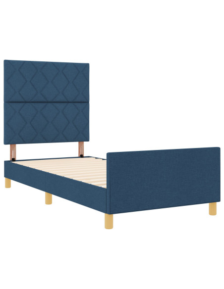 Struttura Letto  Blu 90x200 cm in Tessuto