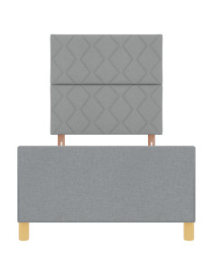 Struttura del letto Grigio chiaro 100 x 200 cm Tessuto
