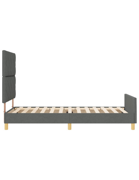 Struttura letto  grigia scura 100x200 cm in tessuto