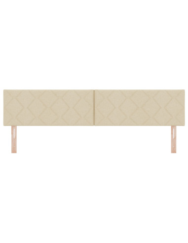 Testiera con testiera Crema 200 cm Pelle Sintetica