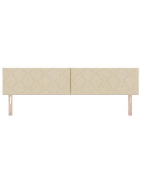 Testiera Design a Blocchi di Diamante Panna 200 cm Tessuto
