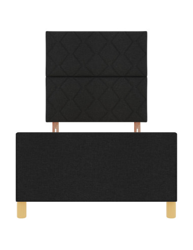 Struttura del letto con testiera Nero 100 x 200 cm Tessuto