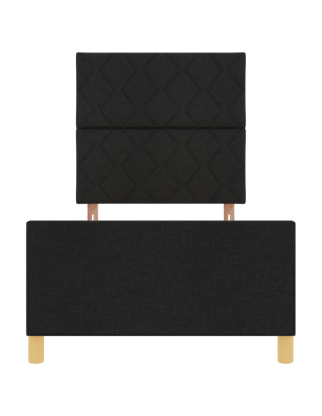 Struttura del letto nera 100x200 cm in tessuto