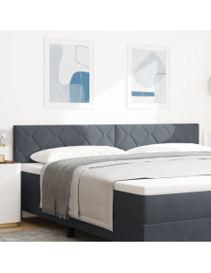 Testiera con testiera Grigio scuro 200 cm Velluto 2