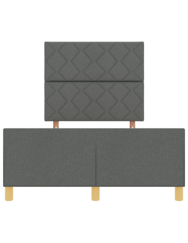 Struttura del letto Grigio scuro 120 x 190 cm Tessuto