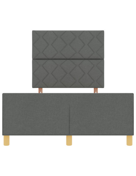 Struttura del letto Grigio scuro 120 x 190 cm Tessuto