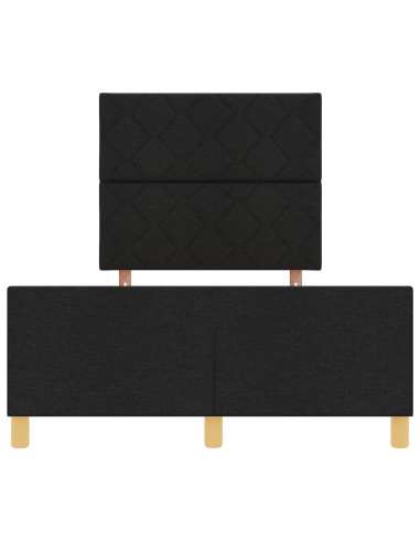Struttura del letto con testiera Nero 120 x 190 cm Tessuto