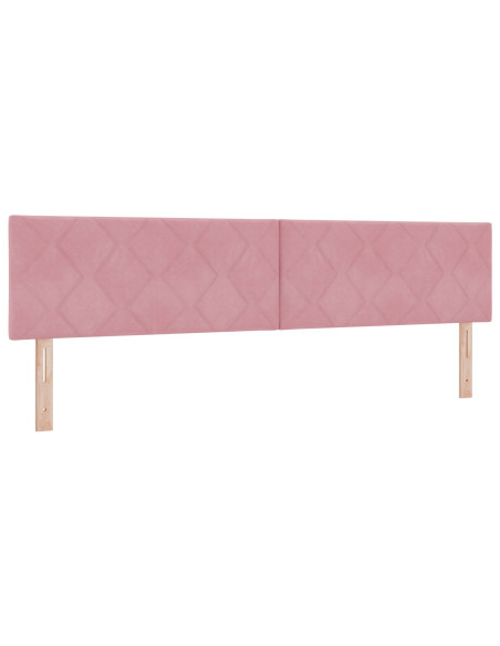 Testiera  Design a Blocchi Diamante Rosa 200 cm in Velluto