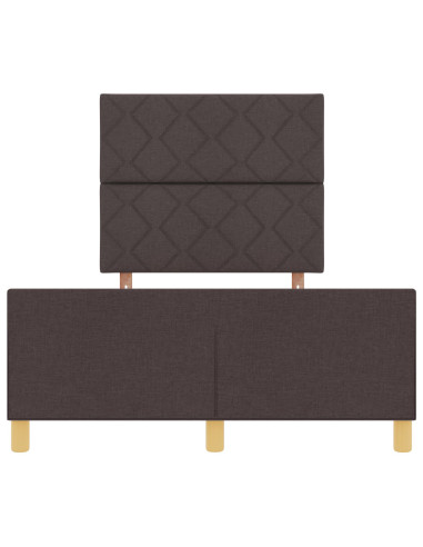 Struttura del letto Marrone scuro 120 x 190 cm Tessuto