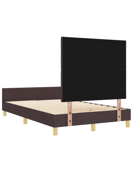 Struttura Letto  Marrone Scuro 120x190 cm in Tessuto