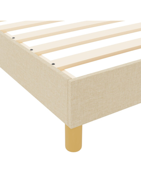Struttura del letto con testiera Crema 120 x 190 cm Tessuto