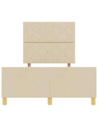 Struttura del letto con testiera Crema 120 x 190 cm Tessuto