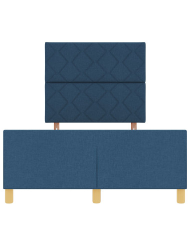 Struttura del letto con testiera Blu 120 x 190 cm Tessuto
