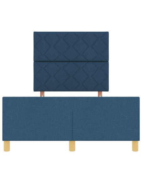 Struttura del letto con testiera Blu 120 x 190 cm Tessuto