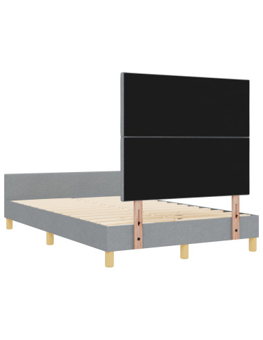 Struttura del letto Grigio chiaro 120 x 200 cm Tessuto
