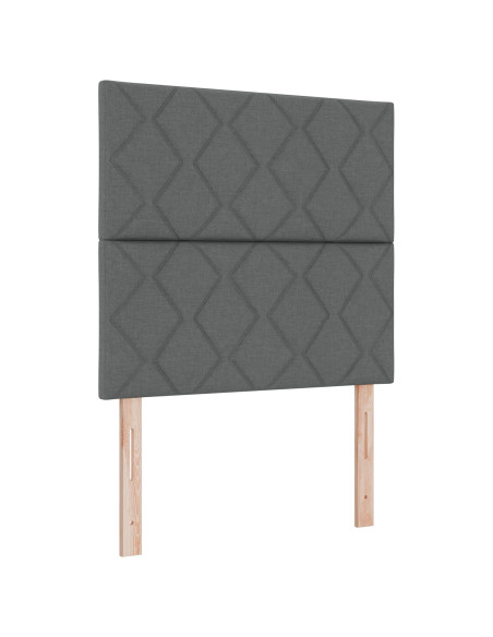 Letto Grigio Scuro 120x200 cm in Tessuto -