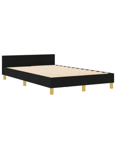 Struttura del letto con testiera Nero 120 x 200 cm Tessuto