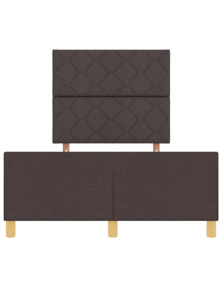 Struttura del letto Marrone scuro 120 x 200 cm Tessuto