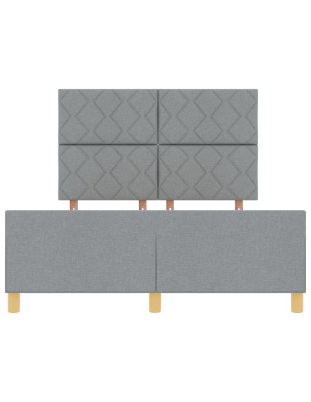 Struttura Letto  Grigia Chiara 140x190 cm in Tessuto