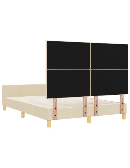 Struttura del letto in tessuto panna  - 140x190 cm