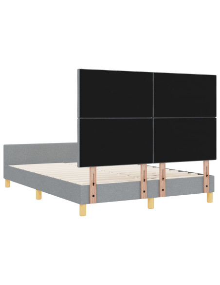 Struttura Letto Grigio Chiaro 140x200 cm Tessuto