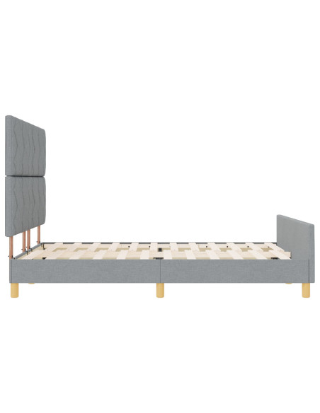 Struttura Letto Grigio Chiaro 140x200 cm Tessuto