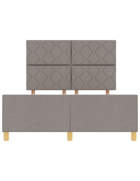 Struttura letto in tessuto tortora 140x200 cm di