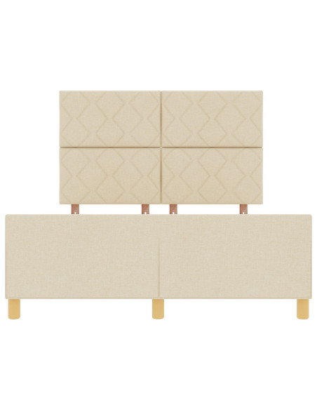 Struttura del Letto Cream 140x200 cm in Tessuto