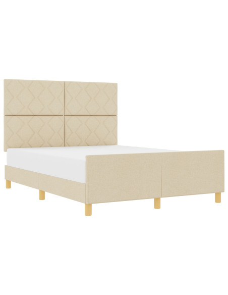 Struttura del Letto Cream 140x200 cm in Tessuto