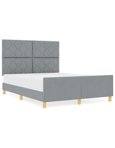 Struttura del letto Grigio chiaro 160 x 200 cm Tessuto 2