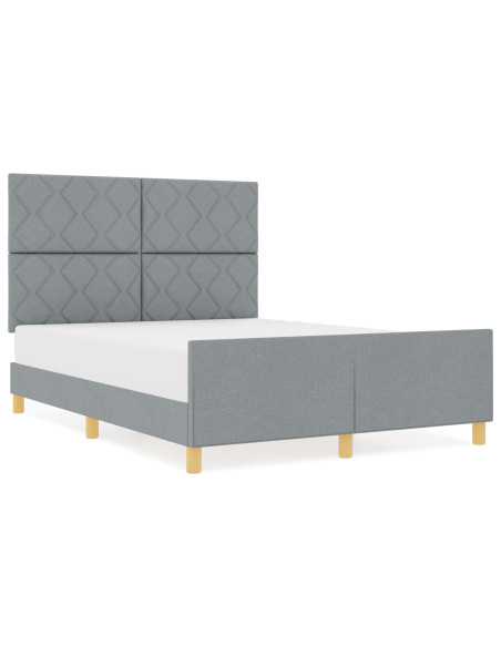 Struttura Letto Grigio Chiaro 160x200 cm Tessuto