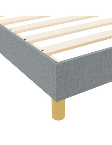 Struttura del letto Grigio chiaro 160 x 200 cm Tessuto