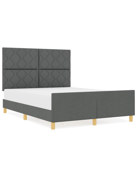 Struttura letto grigio scuro  160x200 cm in tessuto
