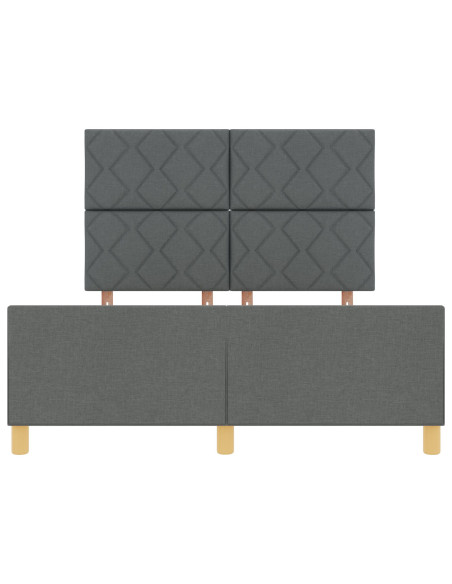 Struttura letto grigio scuro  160x200 cm in tessuto