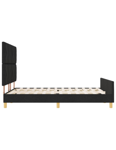 Struttura del letto con testiera Nero 160 x 200 cm Tessuto
