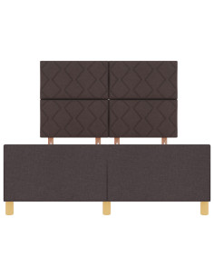 Struttura del letto Marrone scuro 160 x 200 cm Tessuto 2