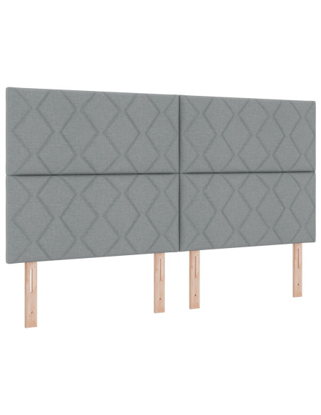 Struttura del letto  in Grigio chiaro, 180x200 cm, Tessuto