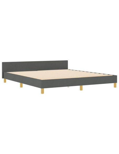 Letto  Grigio Scuro 180x200 cm in Tessuto