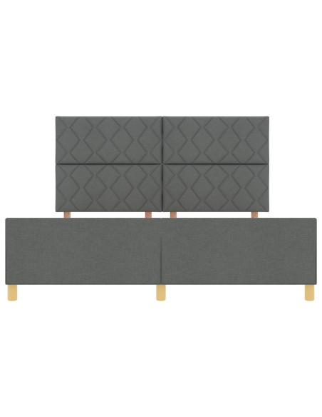 Letto  Grigio Scuro 180x200 cm in Tessuto