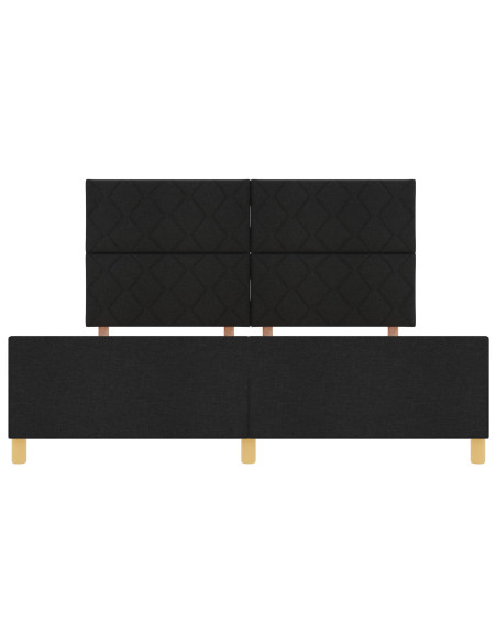 Letto Matrimoniale Nero 180x200 cm Tessuto