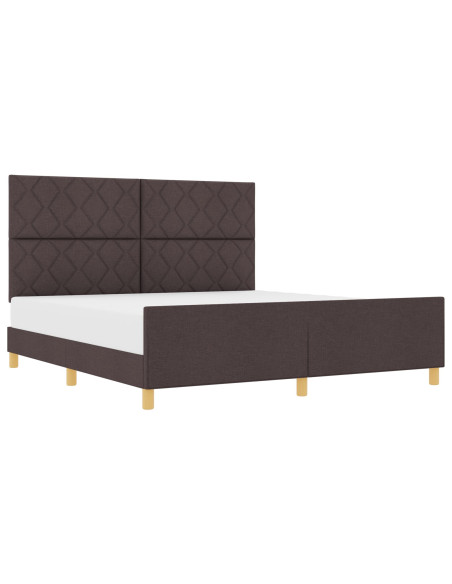 Struttura letto  marrone scuro 180x200 cm in tessuto