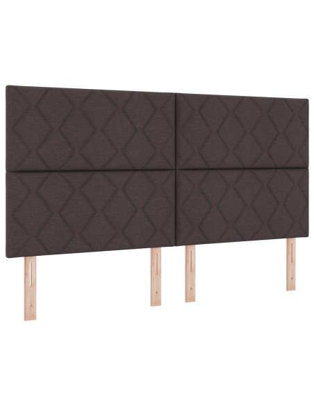 Struttura letto  marrone scuro 180x200 cm in tessuto